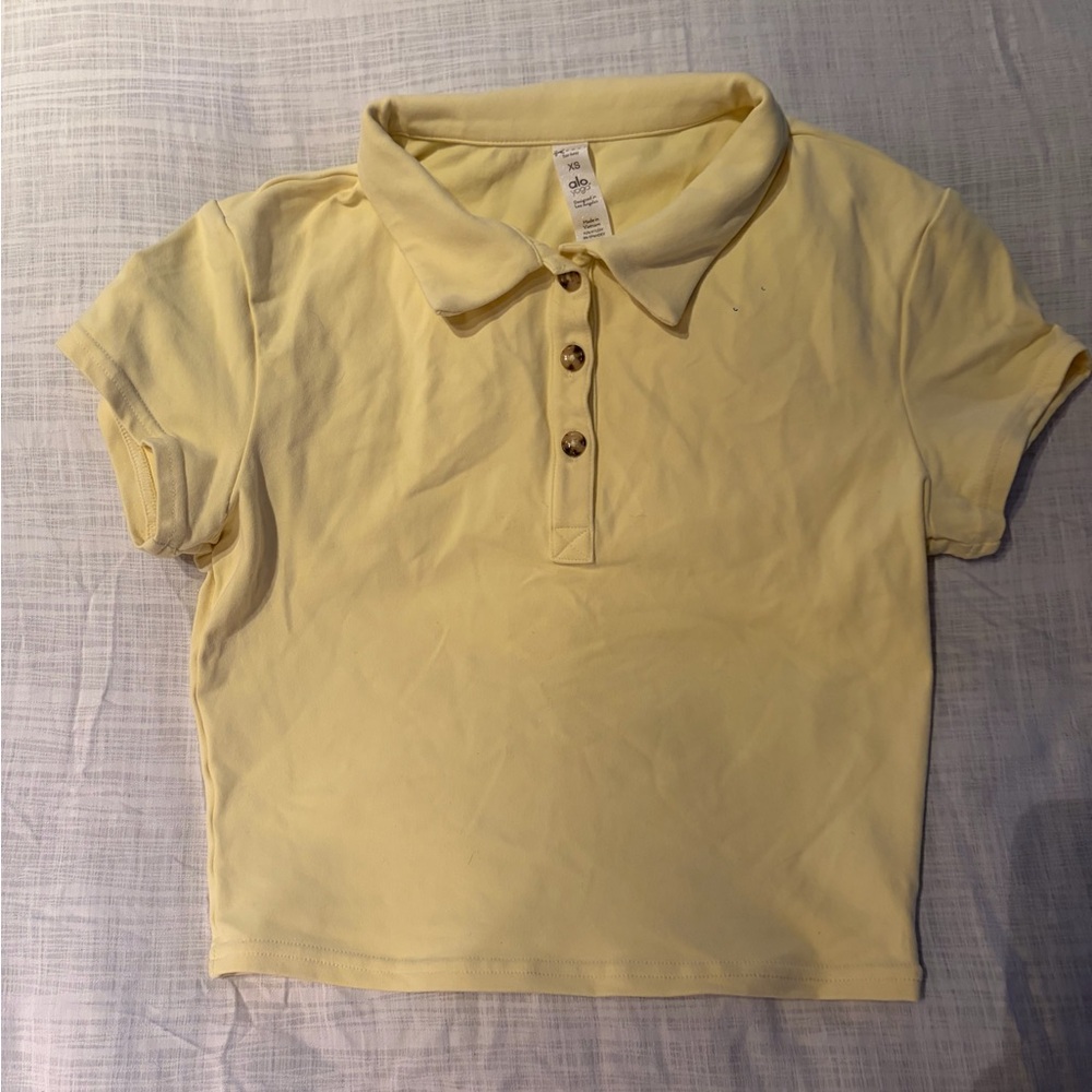 ALO Yoga Yellow Crop Top